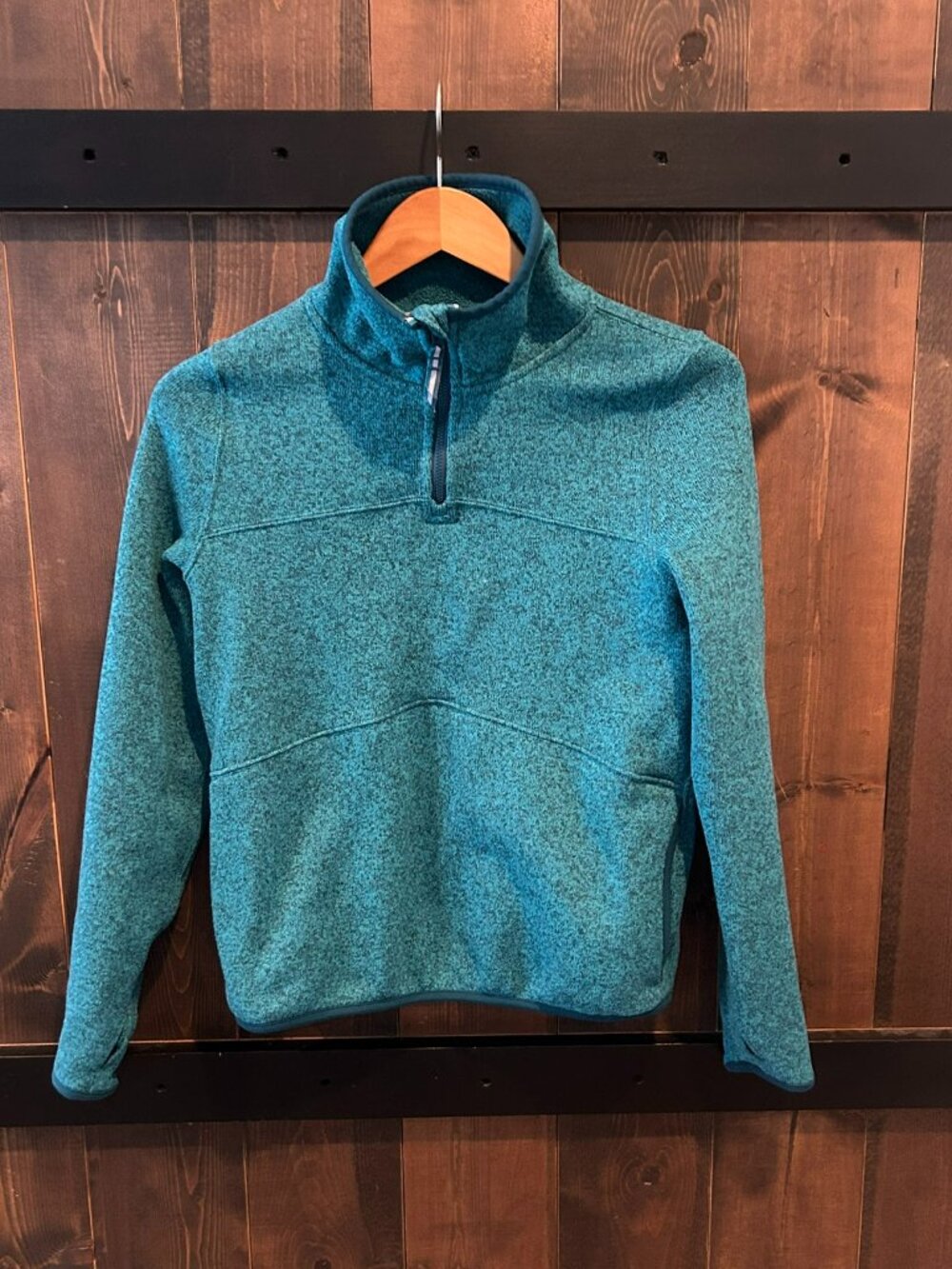 Ivivva *Rare Quarter Zip Teal Fleece Pullover Girls Size 14